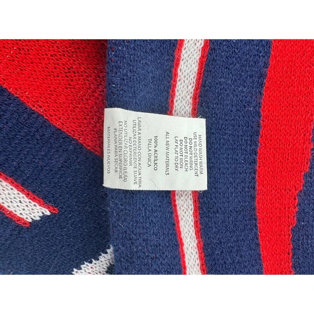 Forever Collectibles New England Patriots‎ NFL Knit Scarf Navy Red White Fringe